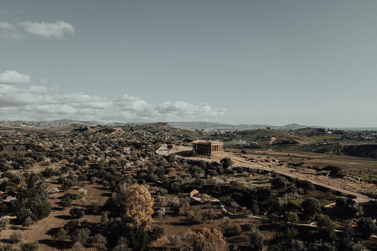 La valle dei templi agrigento foto drone